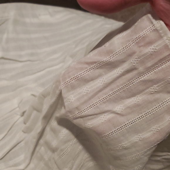 ♥️New boutique white lace slicing Cotton top - Picture 10 of 12